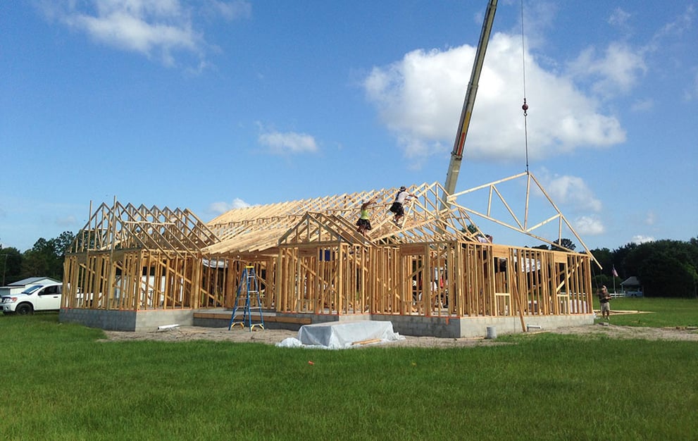 Framing Bradford County House