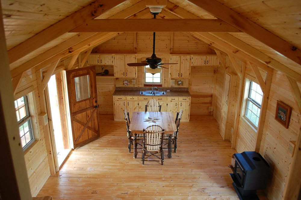 Inside Amish Cabin Kit House