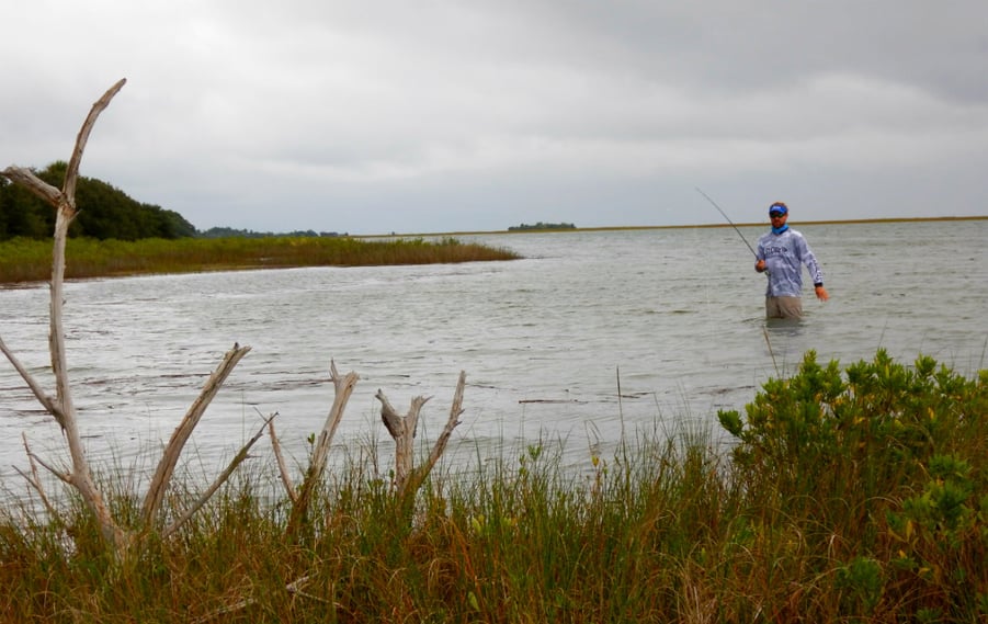 Justin Carter on flyfishing charter