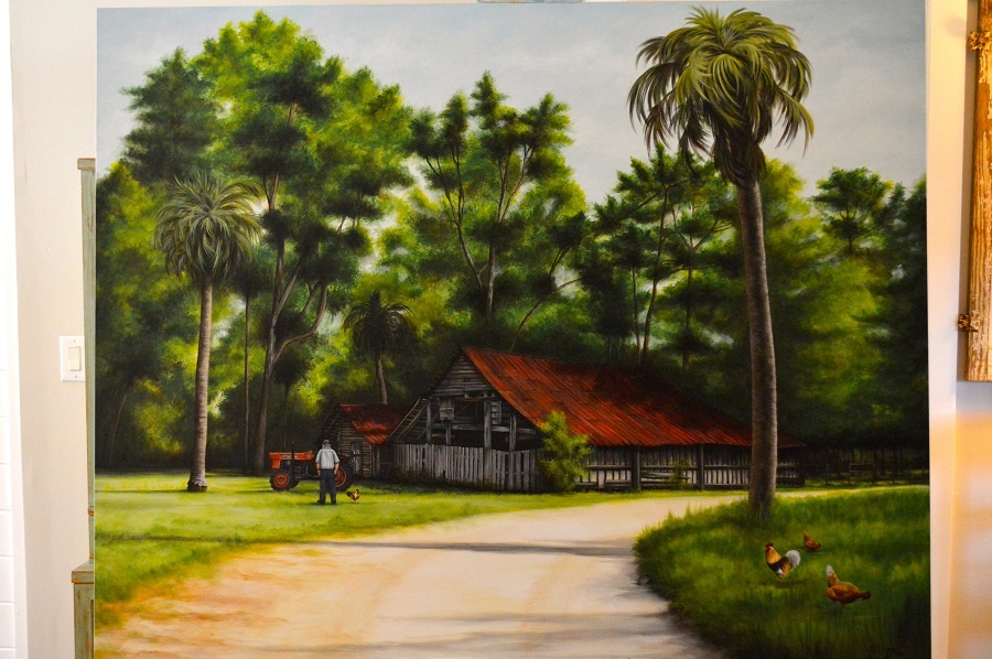 country life artist paints for sunbelt a expo