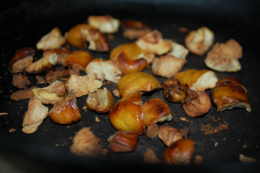 what roasted chestnuts look like