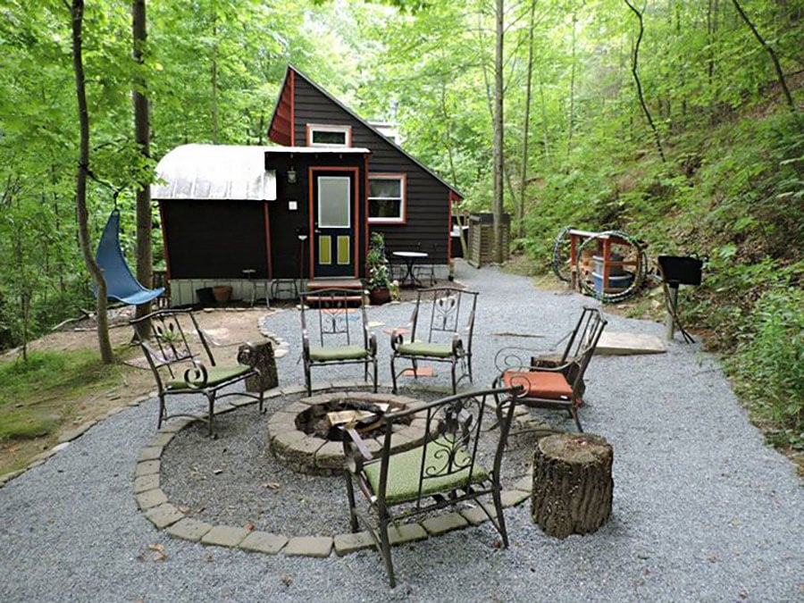 Go glamping in the woods