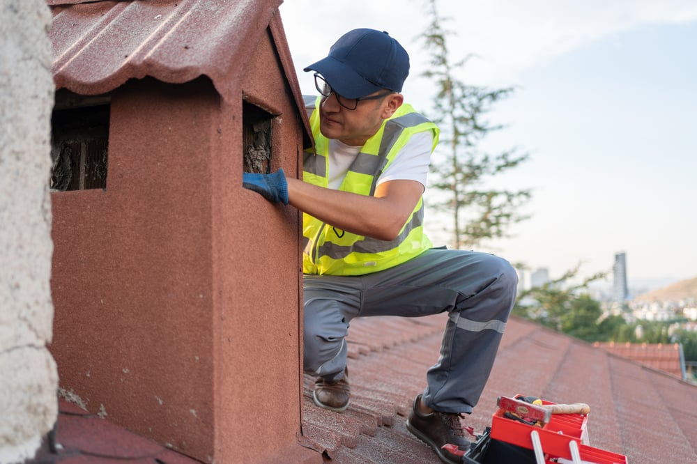 Chimney inspection for wood stove