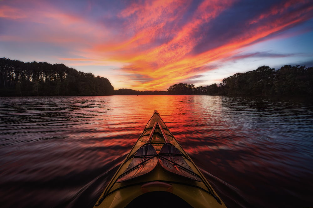 Keith Bozeman--Kayak at sunset