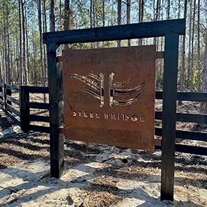 Steel Bridge Sign