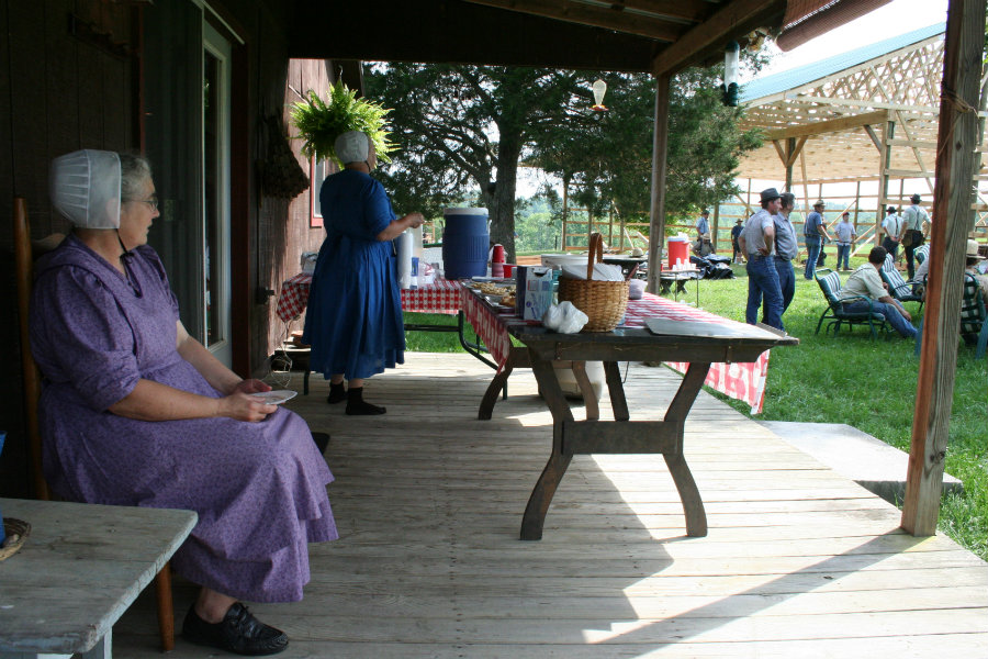 An old order mennonite frolic is like a barn raising