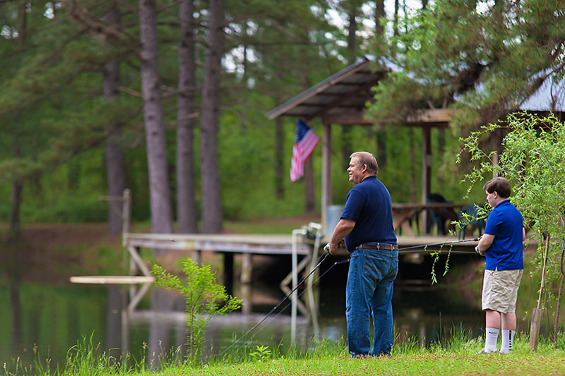 Fishing in the pond in Tifton GA